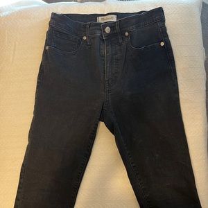 Black high-rise skinny jeans